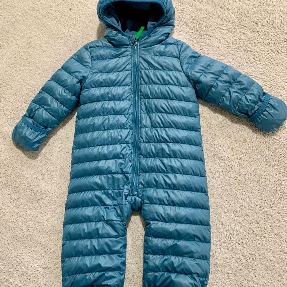 Primary Lightweight Puffer Hooded Snowsuit 6-12